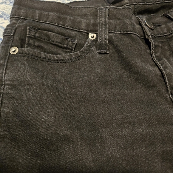 Eunina Juniors' Size 3 w26 Black Denim Skinny Leg Jeans Lo Rise Made in USA - Picture 6 of 16